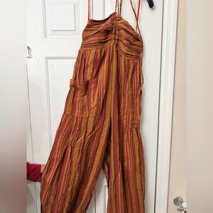 Free People | Colorful Striped Jumpsuit